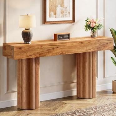 Tribesigns Farmhouse Console Table, 63-Inch Long Narrow Entryway Table Behind The Couch