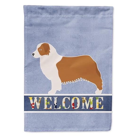 Australian Shepherd Dog Welcome Garden Size Flag