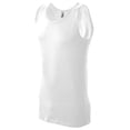thumbnail image 3 of Mato & Hash Mens 100% Cotton Tank Top Shirt - White CA6100 XL, 3 of 4