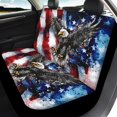 thumbnail image 3 of HUISEFOR American Flag Eagle Car Seat Covers Full Set 4 Pieces Breathable Front Rear Seat Protectors Soft Anti Slip Cars Interior Accessories Universal Fit for Most Sedan SUVs, 3 of 6