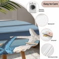 thumbnail image 3 of Coastal Starfish Round Tablecloth for 36-44 Inch Tables,Fitted Table Cover with Elastic Edge,Blue Wooden Grain Seashells Country Waterproof Outdoor Table Cloth Protector for Patio Garden Dinner, 3 of 9