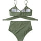 thumbnail image 3 of Traje de baño de cintura alta dividido para mujer, bikini sexy, traje de baño con push-up, conjunto de bikini con vendaje y parte superior de tubo, 3 of 8