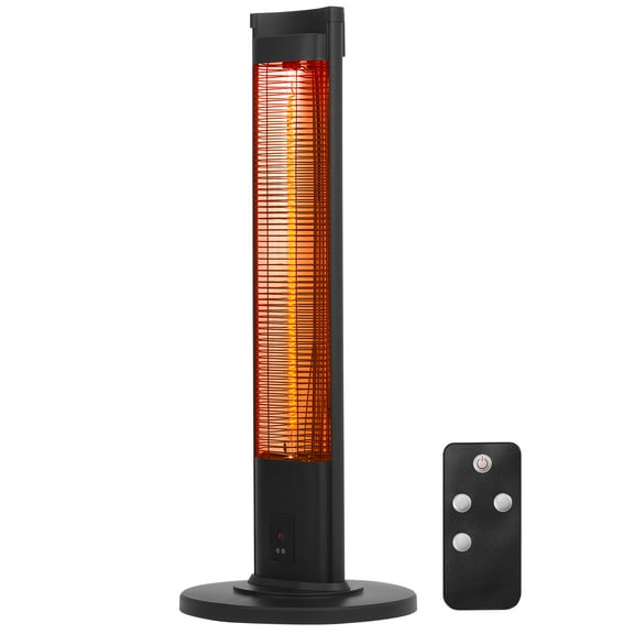 SKYSHALO Infrared Heater, 1500W Electric Space Heater with Remote, 3 Heat Settings, Timer, Tip-Over Safety, for Indoor/Outdoor Use in Bedrooms, Studios, Porches, Dining Areas, 40in Tall