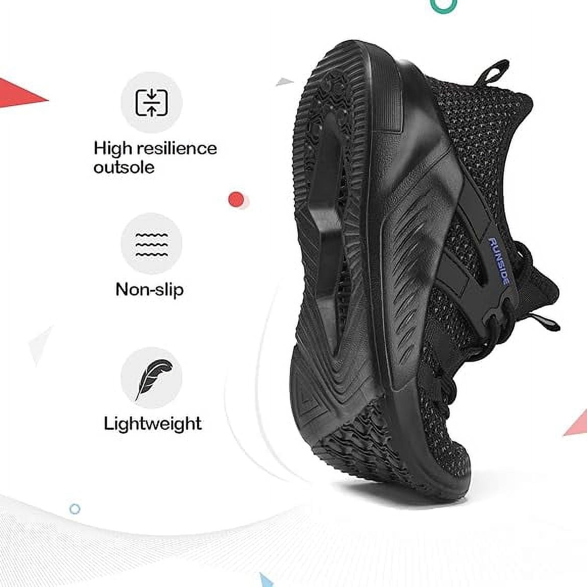 Kushyshoo Kids Sneakers Black Running Tennis Athletic Shoes for Boys Size 2 (Gig Kid)