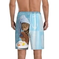 thumbnail image 3 of Kdxio Funny Cat Taking a Bath Print Mens Sleep Shorts Bottoms Soft Comfy Pajama Wear Pants with Drawstring Pockets, 3 of 7