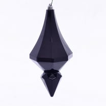 Vickerman 8" Black Candy Finish Diamond Finial Ornament, Pack of 2