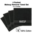 thumbnail image 6 of American Soft Linen, Makeup Remover Face Cloth, 100% Cotton Makeup Towels, 4 Packed Face Towels, 12x12 inches, Black, 6 of 8