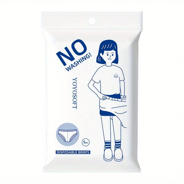 5 Pairs/Bag, Disposable Women's Underwear, Soft And Comfortable, Suitable For Travel, Hotel, Hospital And Other Emergency Situations