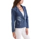 thumbnail image 4 of BLAZER DE MEZCLILLA LAVADO PARA MUJER INSPIRADO EN CHIC, CHAQUETA DE OFICINA CASUAL CON SOLAPA CON MUESCA XS AZUL, 4 of 6
