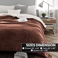 thumbnail image 6 of Moonlight20015 Sherpa Blanket Fluffy Plush Couch & Travel Blanket Reversible Throw Size Coffee Color, 6 of 8