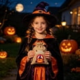 thumbnail image 5 of AZXY Halloween Drawstring Gift Bags Texture Pumpkin Witch Print Candy Treat Pouches, Reusable Portable Multipurpose Goodie Sacks for Halloween Party Favors & Holiday Decor Storage, 5 of 7