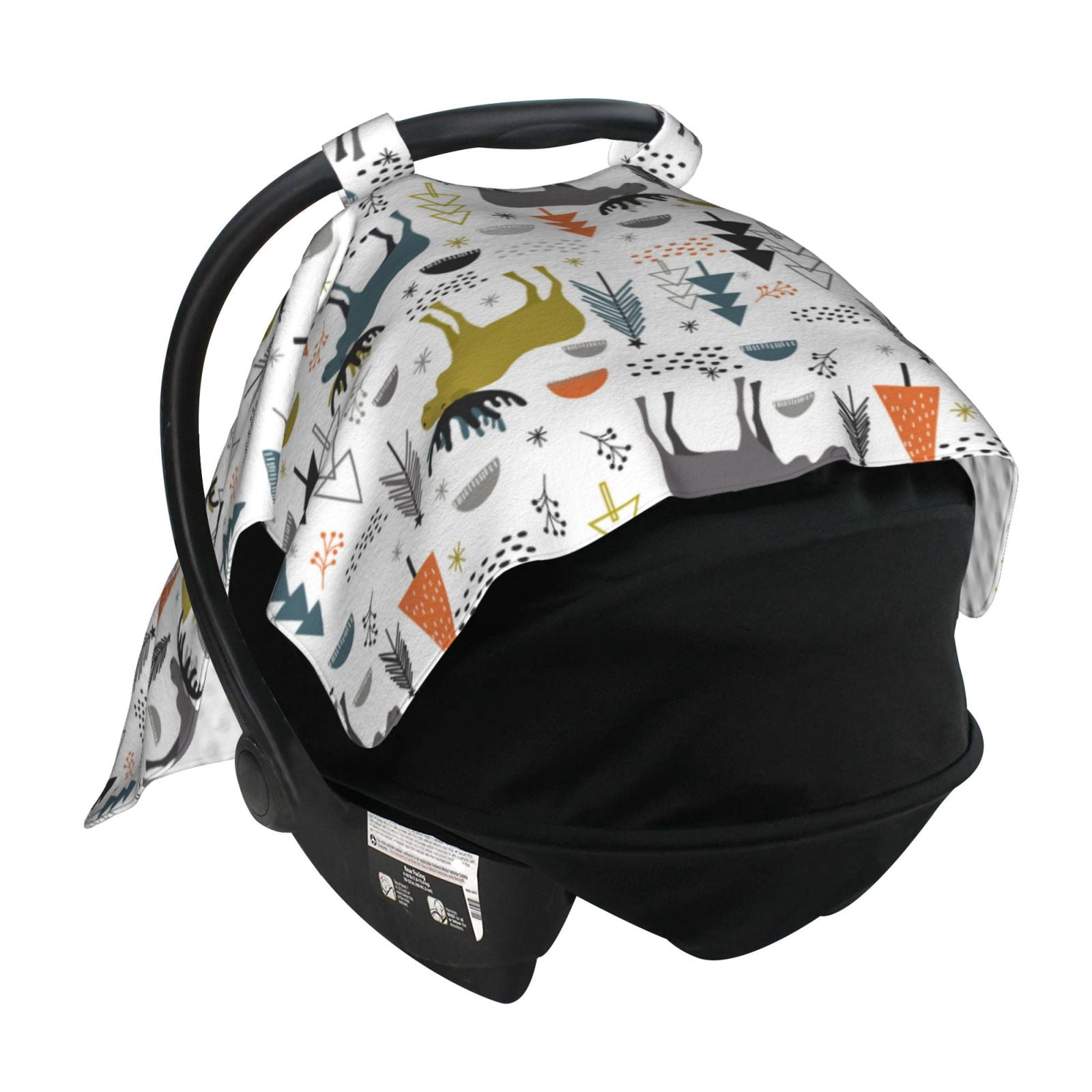 Car Seat Cover Baby - moose fores trees cartoon Breathable Infant Car Seat Cover for Baby Carseat, Lightweight Comfort Baby Essentials Must Haves Newborn Stuff for Girl Boy