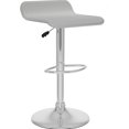 thumbnail image 1 of Nicer Furniture Swivel Faux Leather Adjustable Bar Stool in White, 1 of 1