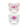 Dr. Brown's Prevent Contour Glow in The Dark Pacifier, Stage 2 (6-12m), Pink, 2-Pack