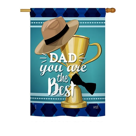 Angeleno Heritage H137048-BO Dad You are the Best Summer Father's Day Impressions Decorative Vertical 28