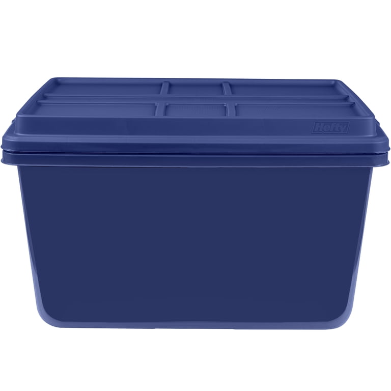 Hefty HI-RISE 18 Gallon Large Latching Storage Bin, Plastic