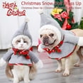 thumbnail image 3 of Cute Pet Christmas Costume Xmas Cloak Red Green Stripes For Cats And Dogs, 3 of 5