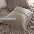 thumbnail image 5 of 3 PCS King/Cal King Solid Faux Fur Comforter Mini Set Gray, 5 of 16