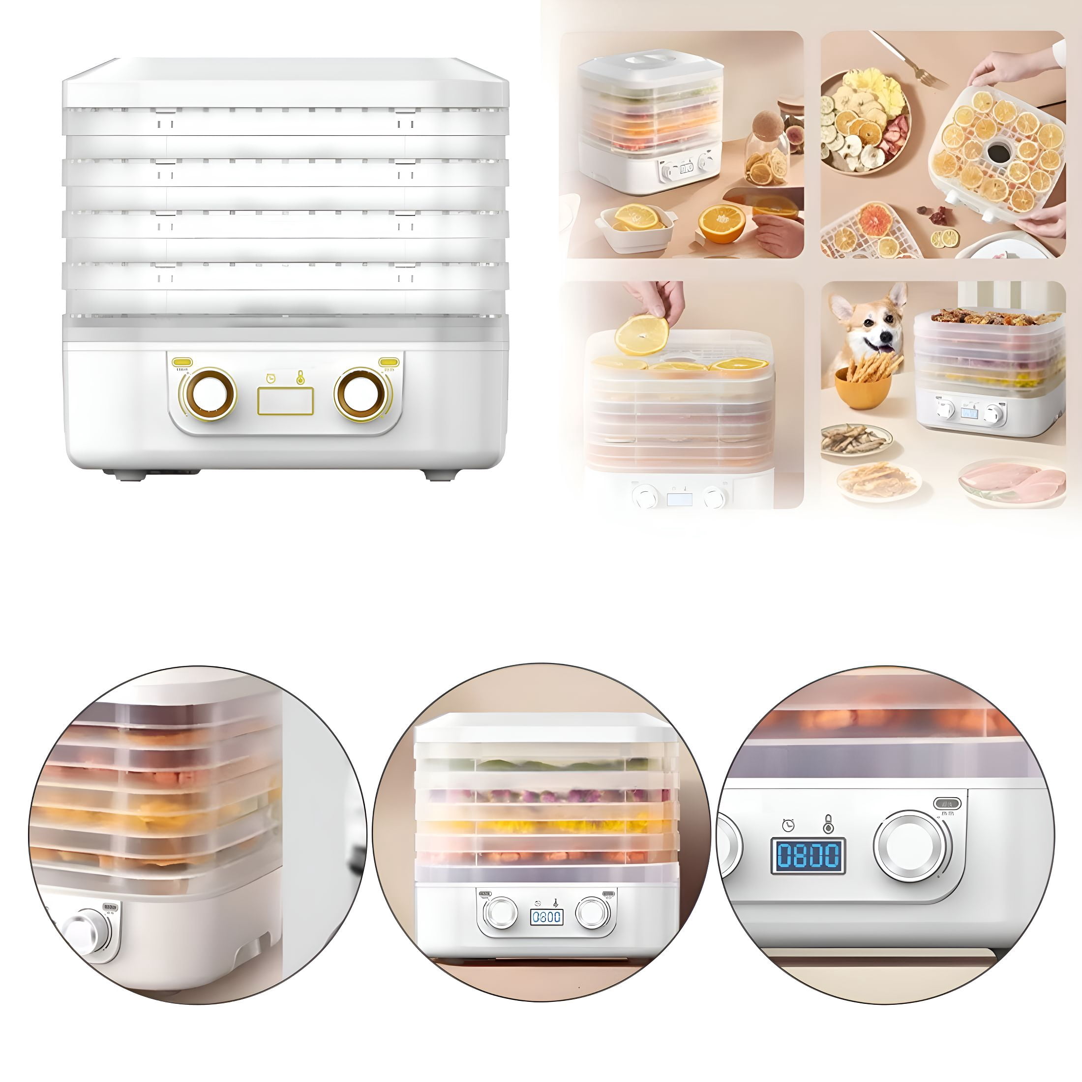 CURYMAY Freeze Dryer Machine for Home for Candy & Snacks Dryer Machine 5 Trays Home Freeze Dryer for Food Preservation