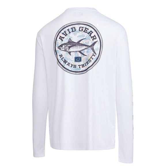Avid Thirsty Tuna AVIDry Sleeve White, XLarge Long Sleeve Shirt