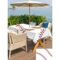 thumbnail image 4 of Outdoor Tablecloth with Umbrella Hole and Zipper, Baseball Rectangle Table Cloth 60x102 Inch Waterproof Tablecloth, Modern Minimalist Red Lines Picnic Table Cover for Patio Camping, 4 of 7