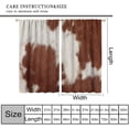 thumbnail image 2 of Cow Print Curtains,Cowhide Curtains Rustic Farm Western Brown Cow Pattern Blackout Print Rod Pocket Window Drapes for Bedroom Living Room 52x84in, 2 of 6