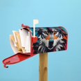 thumbnail image 4 of Daiia Tie-Dye Wolf Head Mailbox Cover , Magnetic Welcome Mailbox Wraps Post Letter Box Cover for Garden Yard Home Decor-21x18 in, 4 of 7