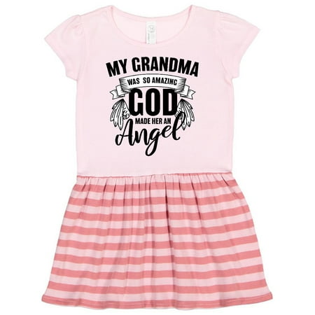 

Inktastic My Grandma was So Amazing God Made her an Angel Gift Toddler Girl Dress