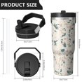 thumbnail image 6 of Camouflage 30oz Handheld Travel Tumbler with Handle – Double Wall Stainless Steel Insulated Cup, Flip Straw Lid, Leak-Proof & BPA-Free for Hot and Cold Drinks – Durable Coffee & Juice Mug Black, 6 of 6