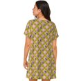 thumbnail image 2 of Bixox Wireless Antenna Icon1 Pattern Women's Nightgown, Soft & Breathable Sleepwear, Round Neck Knee-Length Pajama Dress,Loungewear for Home & Sleep, 2 of 7