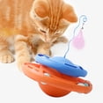 thumbnail image 2 of Juguete de gato de 360 grados, bola rodante de persecución, juego de interior, giratorio de entrenamiento, juguete de s para gatos, - Azul anaranjado Naranja azul Sunnimix Juguetes para gatos, 2 of 8