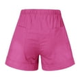thumbnail image 5 of ZyeKqe Shorts for Women Drawstring Elastic Waist Casual Short Plus Size Summer Beach Shorts with Pockets, 5 of 6
