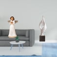 thumbnail image 2 of Figura de ángel de resina, estatua coleccionable, escultura de arte abstracto, adorno moderno, figura rezando para estante, sala de estar u oficina, i, 2 of 8