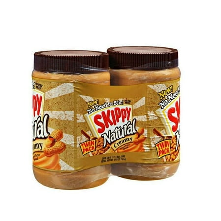 Product of Skippy All Natural Peanut Butter, 2 pk./48 oz. [Biz (Best Natural Peanut Butter Brand)
