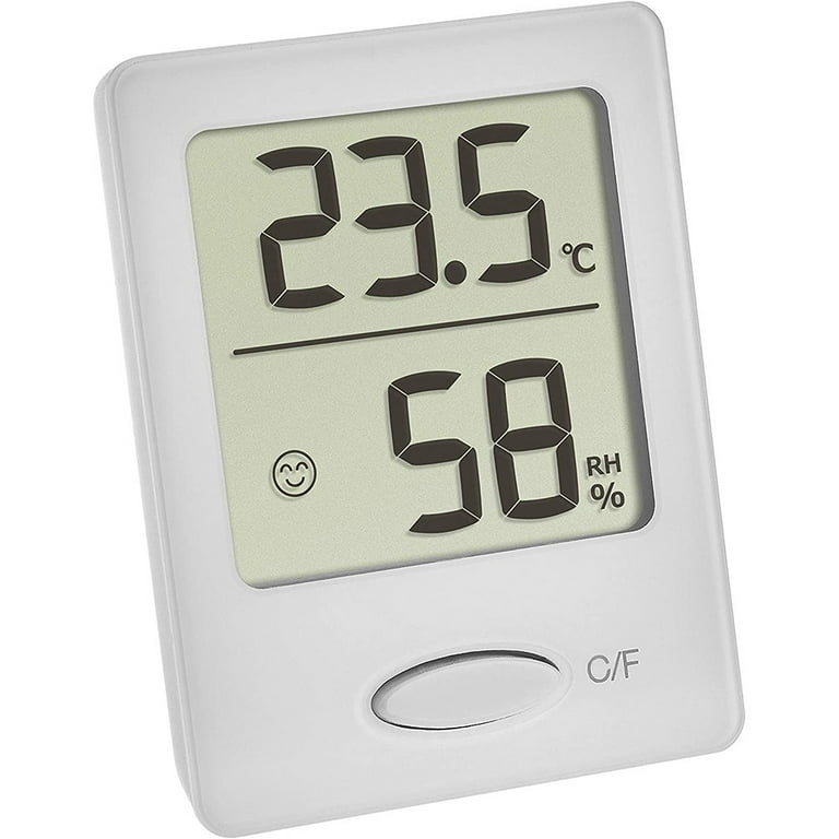 Habor Indoor Digital Thermometer Hygrometer with Temperature and Humidity Monitor Mini Thermohygrometer for Home Office, White