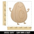 thumbnail image 2 of Friendly Avocado Buddy Wood Holiday Christmas Tree Ornament Unfinished DIY Pre-Drilled Craft, 2 of 7