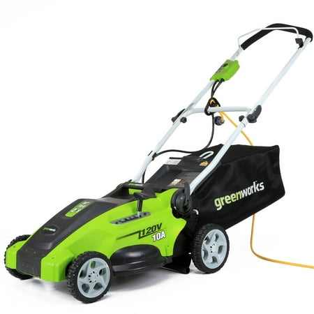 Greenworks 120V 16" Electric Lawn Mower, Green