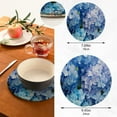 thumbnail image 3 of Coolnut Blue Hydrangea Round Cotton Trivets Pot Holders, Hot Pads Pure Cotton Stylish Coasters for Boho, Farmhouse, Kitchen - 2pcs Home Decor Gifts, 3 of 7
