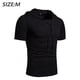 thumbnail image 2 of Sudadera con capucha atlética de manga corta táctica retro para hombre Sudadera con capucha para deportes al aire libre Camisas con capucha - Negro, 2 of 7