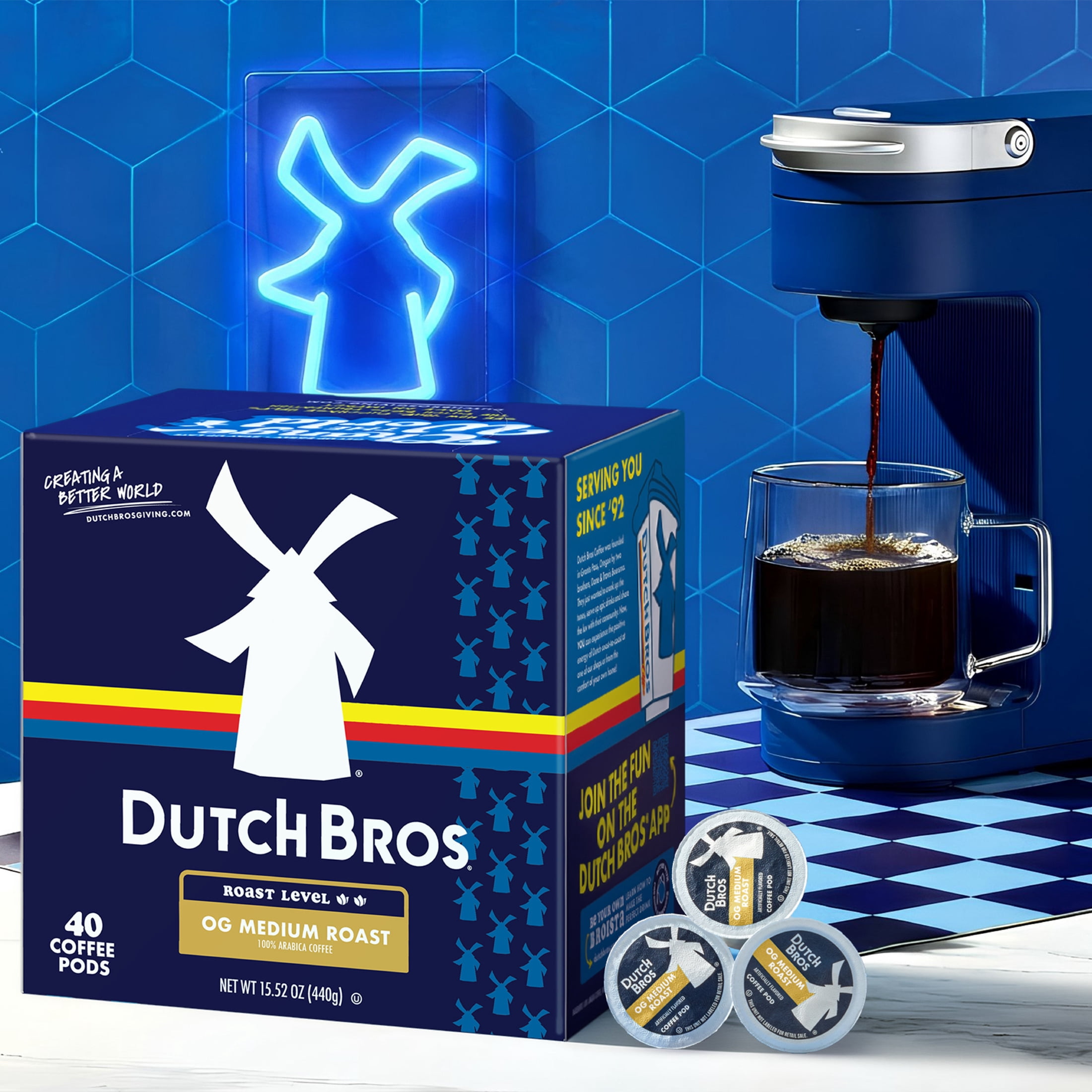 Dutch Bros® OG Medium Roast, 40 Count, Medium Roast, Single Serve Coffee Pods for Keurig K-Cup Brewers