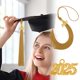 thumbnail image 5 of pstuiky Borla de birrete de graduación de 2025, birrete de graduación, doctorado, presidente, mentor, accesorios de ropa, percha, 5 of 5