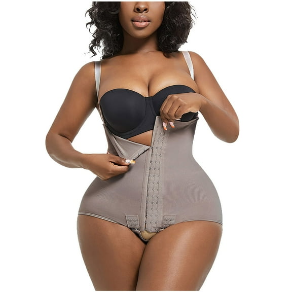 ZQUUVOU Women's Front Closure Waist Trainer Bodysuit Tummy Control Corset Full Body Shaper Tank Top with Adjustable Straps Pink