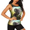 thumbnail image 2 of Daiia Daisy Koala Printed Womens Workout Tops for Women Quick-dry Tank Tops Mesh Yoga Shirts Athletic Running Tank Tops Sleeveless Gym Clothes-XX-Large, 2 of 7