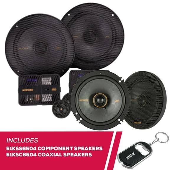 New Kicker 51KSS6504 6.5" Component Speakers and 51KSC6504 6.5" Coaxial Speakers