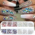 thumbnail image 2 of UDIYO 1Box 18g Nail Decor Shining Rhinestone Design 12 Grids 3D Nail Embellishment Sequins for Women, 2 of 7