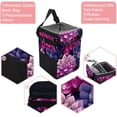 thumbnail image 2 of Petal flower Leak-Proof Foldable Car Garbage Can with Lid and Hanging Storage Bag, 2 of 6