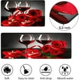 thumbnail image 2 of Red Kitchen Rugs and Mats Set of 2 Red Wine Rose Cushioned Anti Fatigue Kitchen Rugs Set Non-Skid Washable Kitchen Floor Mats Runner Rug for Kitchen Sink Laundry (Red), 2 of 6