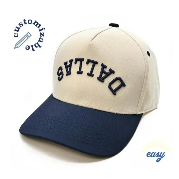 Dallas Upside Down Hat, Funny Baseball Cap, Adjustable Unisex Hat for Casual Wear Street Fashion and Parties, Perfect Gift