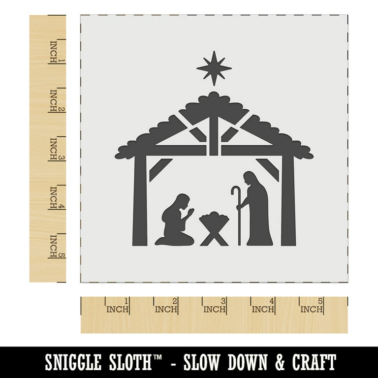 Craft Stencils - Nativity Scene - 8.5 x 11 inches - 2 pieces –