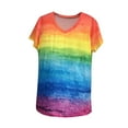 thumbnail image 6 of Rezuofi 1 Pcs Pride Shirt for Women Rainbow Graphic T-Shirt Equality Tee Summer Short Sleeve V Neck Tops, 6 of 6